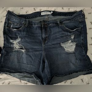 Torrid Distressed Jean Shorts, size 22. Only worn twice